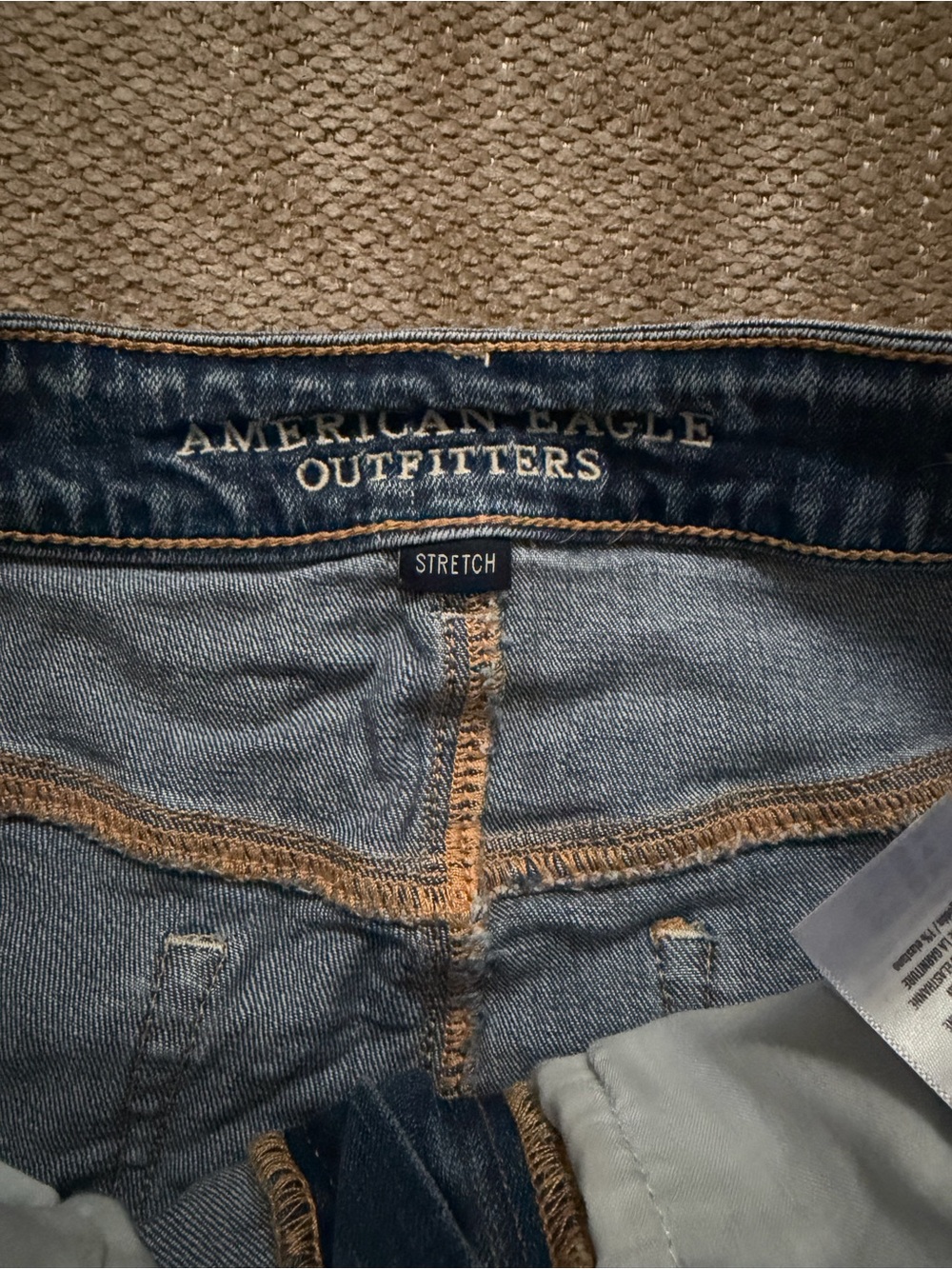 American Eagle Outfitters Distressed Dark Blue Denim Cutoff Shorts - Picture 4 of 5